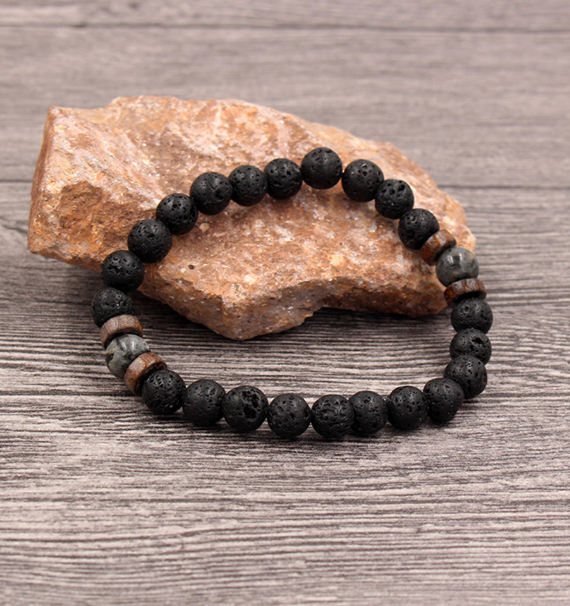 Men's Volcanic Stone Bracelet