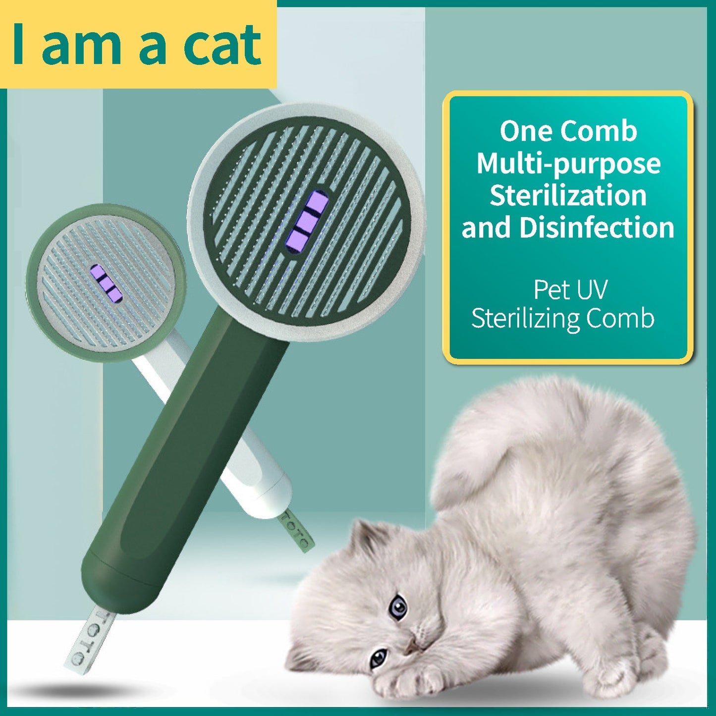 Germicidal Pet Grooming Comb