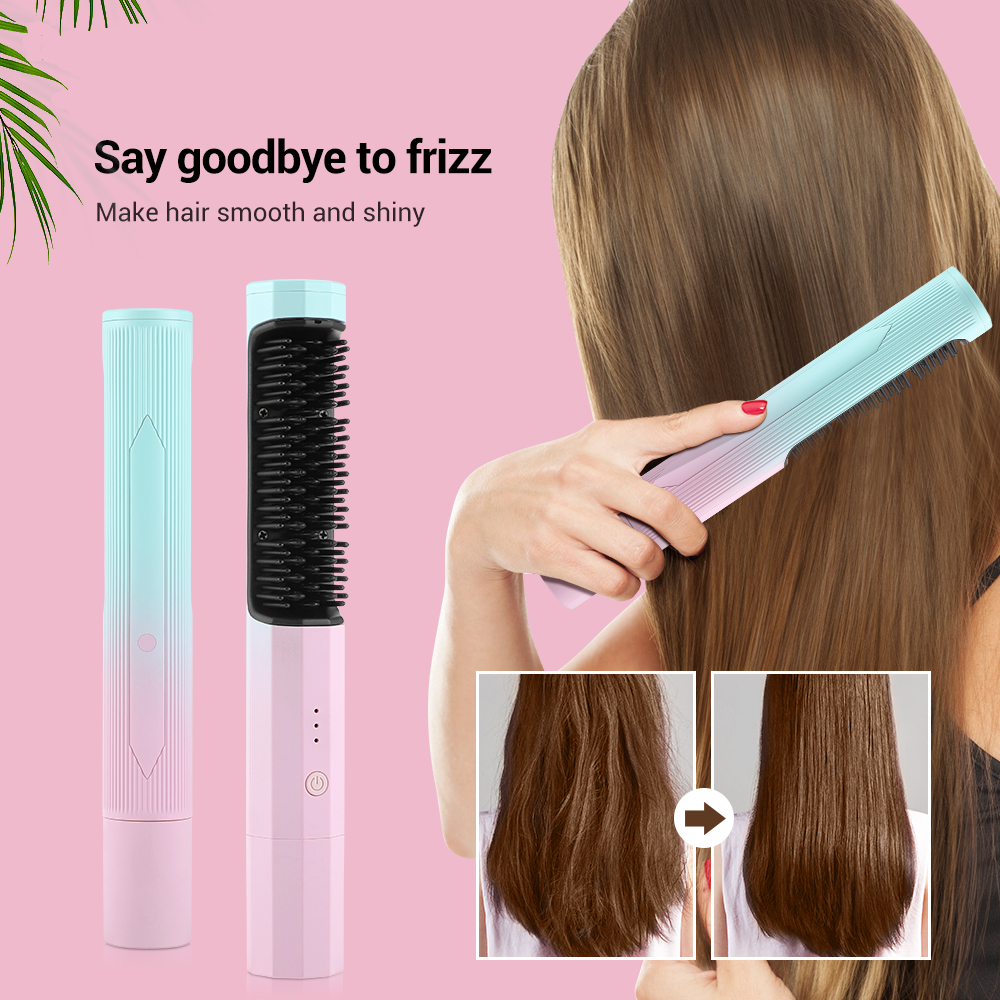 Rechargeable Wireless Straightening Brush