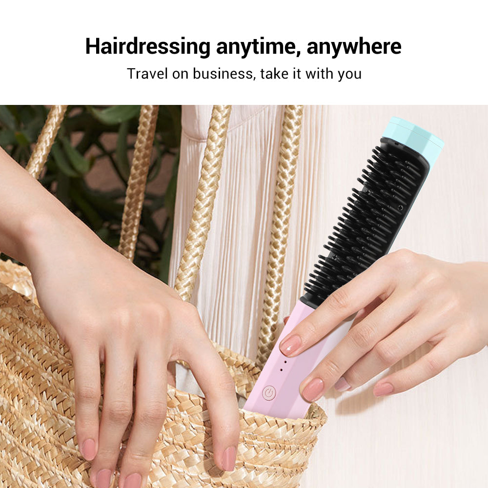 Rechargeable Wireless Straightening Brush