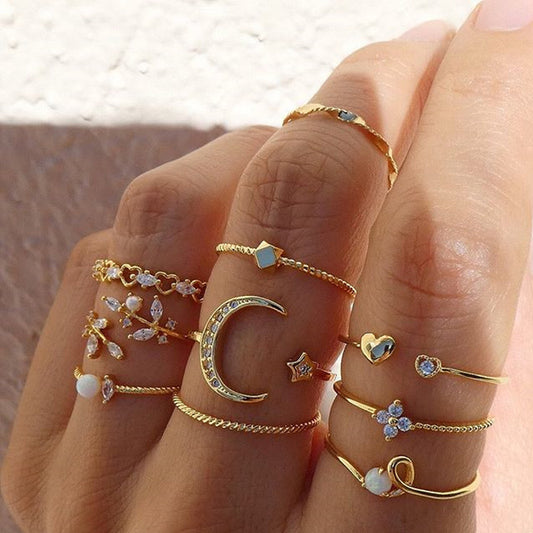 Bohemian 10-Piece Ring